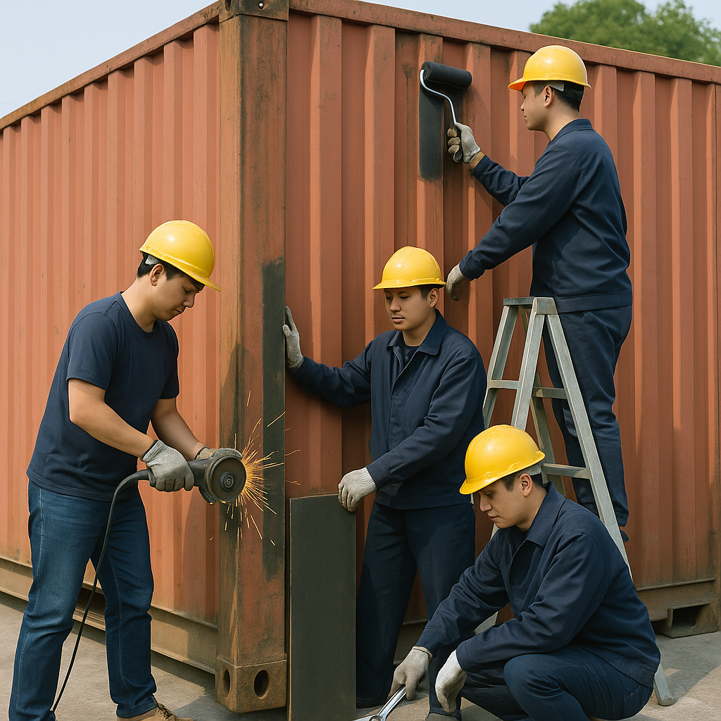 sua chua thung container